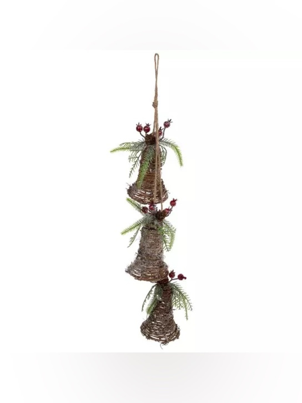 Frosted Woven Bells Wall Decor